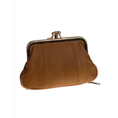 Женский кошелёк  из натуральной кожи, цвет коричневый