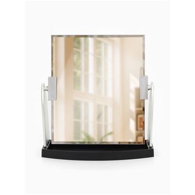 Зеркало настольное, прямоугольное, 17.5×19 см, (15×17 см), цвет серебряный