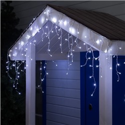 Гирлянда «Бахрома» 3×0.6 м, IP44, УМС, прозрачная нить, 160 SMD-LED, свечение белое, 220 В