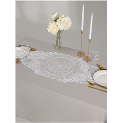 Дорожка на стол Этель ажурная, белая, 40×90 см, 100%п/э