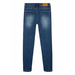 Брюки текстильные джинсовые утепленные флисом для девочек