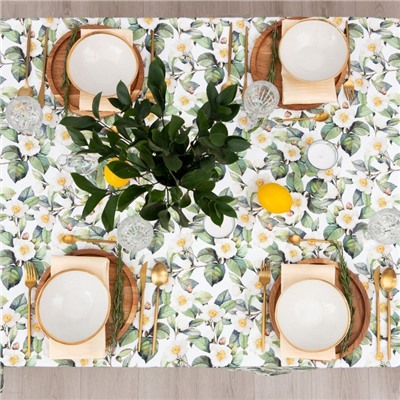 Скатерть «Этель» Camellia, размер 145×220 см, хлопок 100%, саржа 190 г/м²