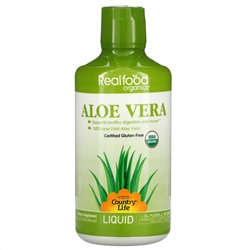 Country Life, Realfood Organics, жидкое алоэ вера, 944 мл (32 жидк. унции)