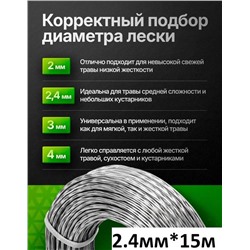 Леска для триммера.Витой тросик 15м