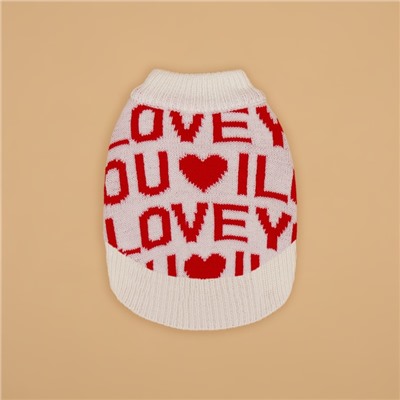 Свитер для животных ILOVEYOU, XS (ДС 17, ОШ 17, ОГ 23-37 см)