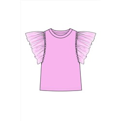 Фуфайка трикотажная для девочек (футболка) PLAYTODAY, 1122506