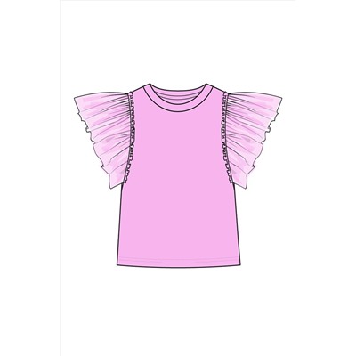 Фуфайка трикотажная для девочек (футболка) PLAYTODAY, 1122506