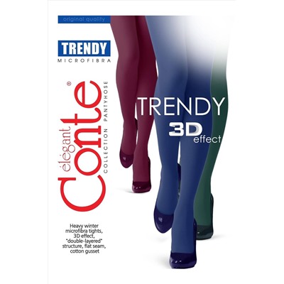 CONTE TRENDY 150 Теплые женские колготки из микрофибры CONTE ELEGANT, 1236044