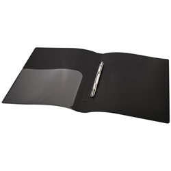 Папка скоросшиватель пластиковая с карманом черная 0,5мм NC4455Bk inФОРМАТ