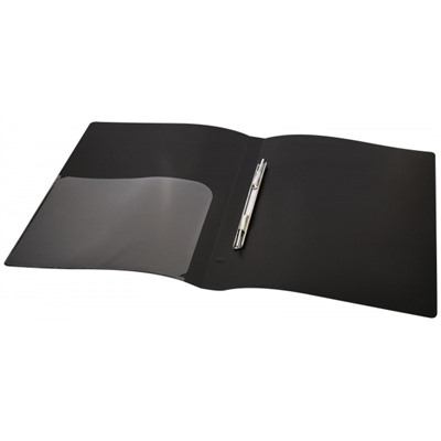 Папка скоросшиватель пластиковая с карманом черная 0,5мм NC4455Bk inФОРМАТ