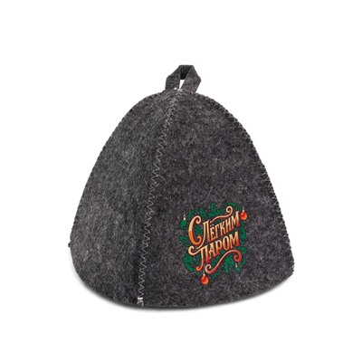 Шапка для бани и сауны «С лёгким паром», полиэфир 70%, шерсть 30%, «Добропаровъ»