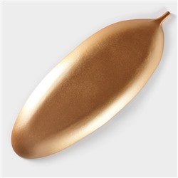 Блюдо для фруктов Доляна «Золотой лист», 59×22 см, золотистое