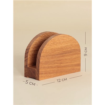 Салфетница деревянная SL Home, 12×9 см, дуб