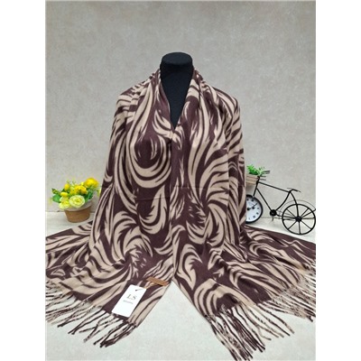 Мягкий двухсторонний палантин из кашемира мультицвет