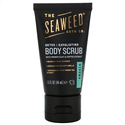 The Seaweed Bath Co., Awaken Exfoliating Detox Body Scrub, Rosemary & Mint, 1.5 fl oz (44 ml)