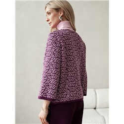 Свитер жаккардовой вязки с кашемиром