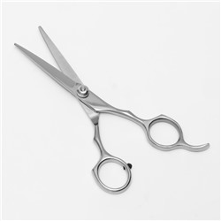 Ножницы парикмахерские с упором, лезвие — 5.5 см, серебристые