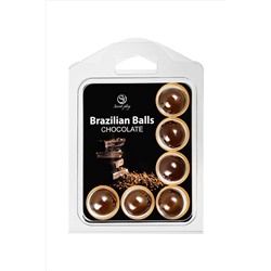Набор из 6 шариков с массажным маслом Brazilian Balls с ароматом шоколада