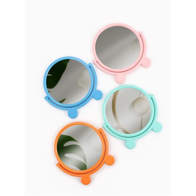 Зеркало настольное, с рамкой для фото, d=18.5 см, (d=13.5 см), МИКС