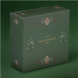 Салатник новогодний Доляна «Рождественский вечер», 580 мл, 15,5×6 см, фарфор, цвет белый
