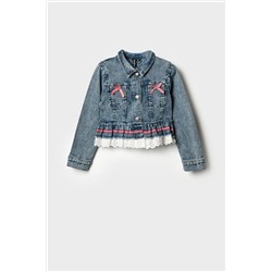 Куртка текстильная джинсовая для девочек PLAYTODAY, 1240248