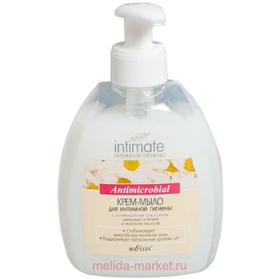 Белита Интимная линия Крем-мыло для интимной гигиены с антимикробным триклозаном 300мл