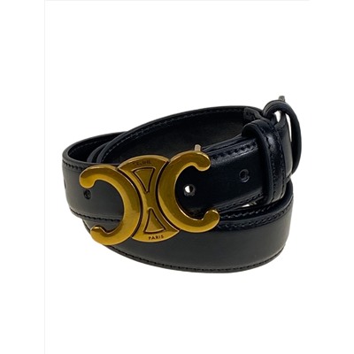 Ремень женский из искусственной кожи , цвет черный