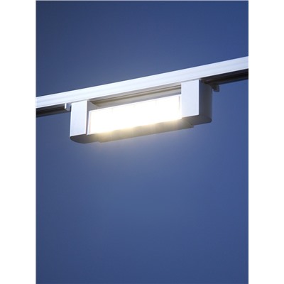 Трековый светильник линейный, поворотный, 10 Вт, 900 Лм, 4000К, IP20, белый, свечение нейтральное белое