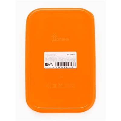 Ланч - бокс прямоугольный «Мой размерчик», 1200 мл