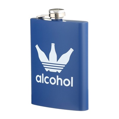 Фляжка Alcohol, нержавеющая сталь, 240 мл, 8 oz