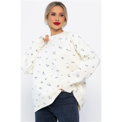 Свитер оверсайз Анита (белый) Б14761-1М