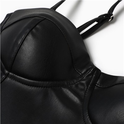 Платье мини женское кожаное MIST, размер XS