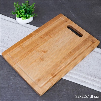 Доска разделочная 22х32х1.8 см / D-310 /уп 30/ бамбук