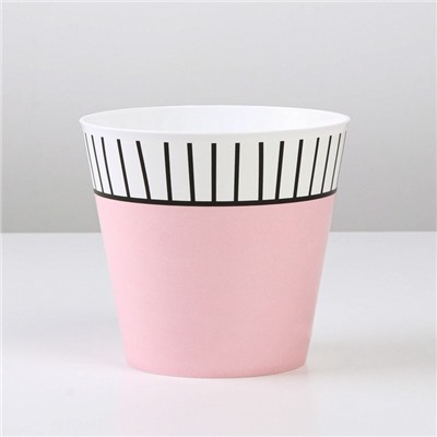 Кашпо для цветов «Розовое», 800 мл, d=11 см, h=12 см, пластиковое