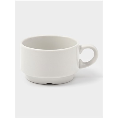 Чашка Дулевский фарфор «Белая», 170 мл, d=8.3 см, штабелируемая, белая