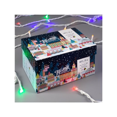 Гирлянда «Нить» 10 м, IP44, белая нить, 100 LED, свечение мульти, 8 режимов, 220 В