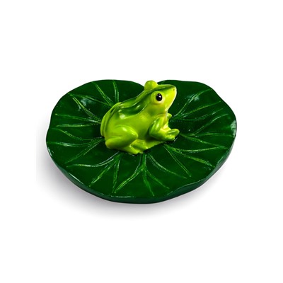 Садовая фигура из полистоуна «Лягушка», 10×11×6 см, плавающая