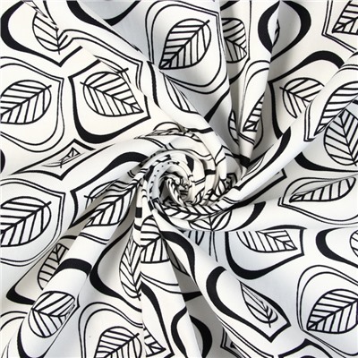 Шторы для кухни «Этель» Leaves, 149×180 см - 2 шт., подхваты - 2 шт., 100% хлопок