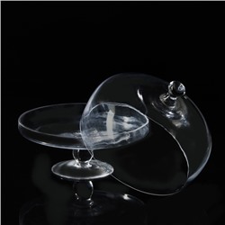 УЦЕНКА Блюдо для торта на ножке с крышкой «Лакомство» 28×28×28 см