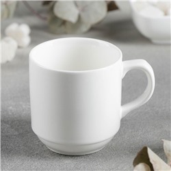 Кружка штабелируемая Wilmax, 250 мл, фарфор, белая