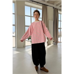 Блузка  STRIP111/01/Белый, розовый