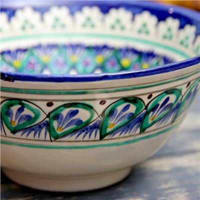 Бульонница узбекская Риштанская Керамика «Орнамент», 650 мл, d=15.5 см, МИКС
