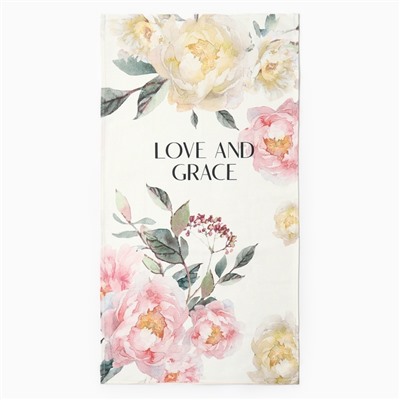 Кухонный набор «Этель» Love and grace: полотенце, варежка-прихватка, лопатка, венчик, губка