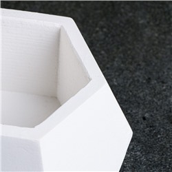 Фигурное кашпо для цветов «Улитка», 200 мл, 11.5×11.5×5.5 см, гипс, белое