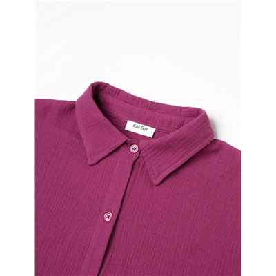 Пижама женская (рубашка, шорты) KAFTAN Basic, размер 40-42, сиреневая