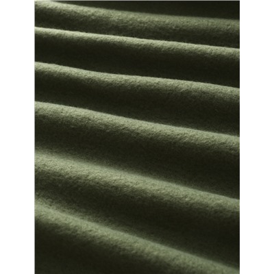 Плед флисовый «Экономь и Я» 150×130 см, 160 г/м², темно-зеленый