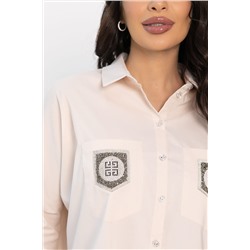Рубашка с карманами Аристократка (бежевая) Б14357-10М