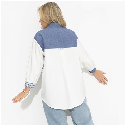Рубашка комбинированная, Жемчужина образа (white)