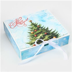 Коробка подарочная новогодняя складная, упаковка, «Снежная Ёлка», 20×18×5 см