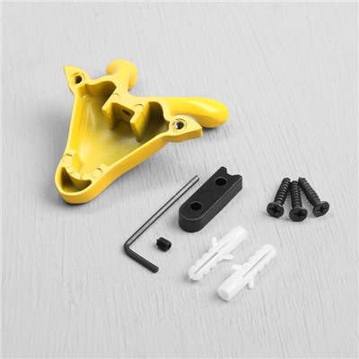 Крючок мебельный CAPPIO GIRAFFE, двухрожковый, цвет желтый